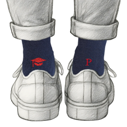Calze con le iniziali ricamate, Individual Socks
