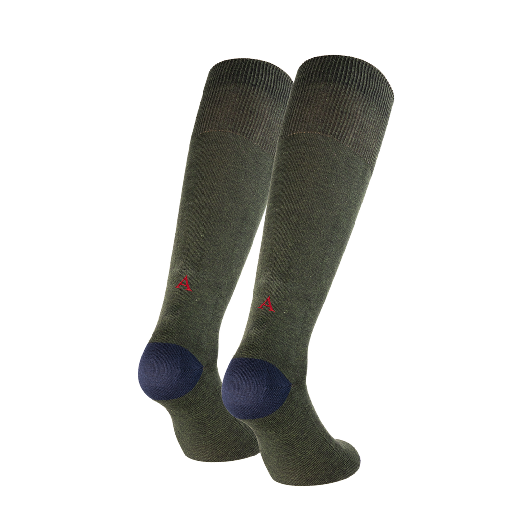 Men's Blue Socks with Red Initials - Stretch Cotton - Size 40/45 - 101