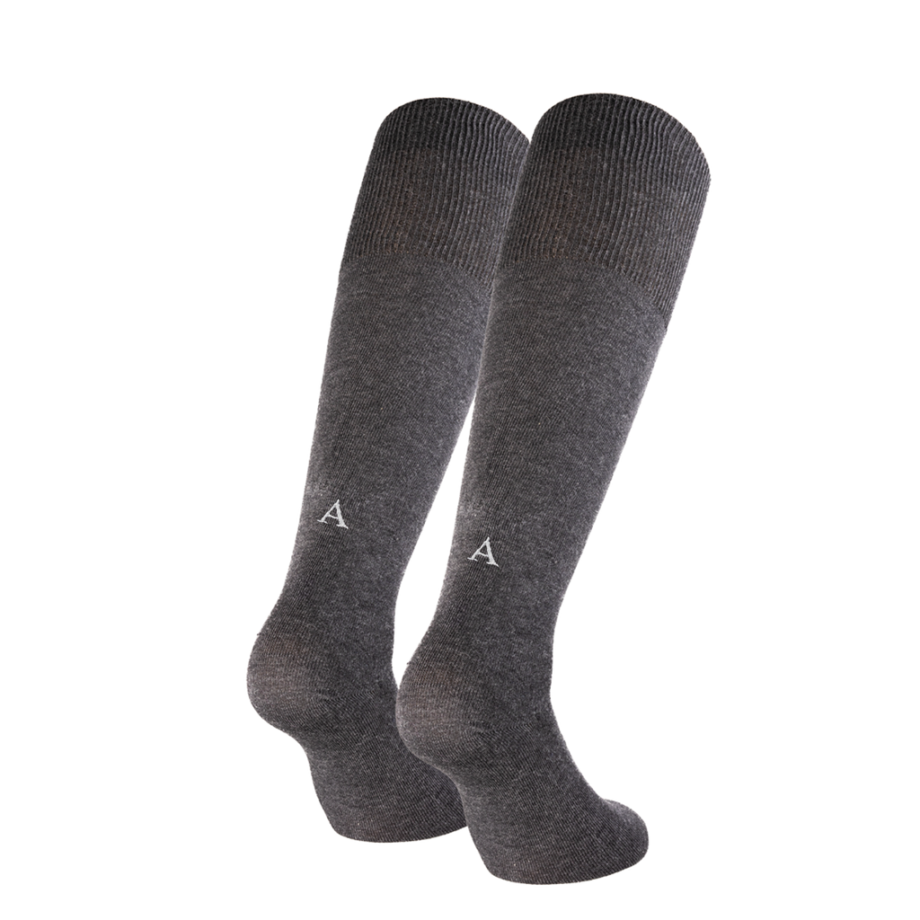Men's Blue Socks with Red Initials - Stretch Cotton - Size 40/45 - 101