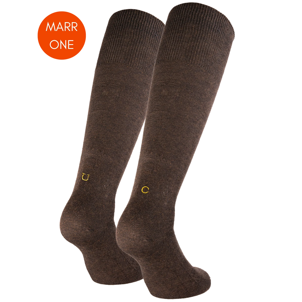 Calze Uomo Cotone Stretch | Doppie Iniziali Ricamate | Taglia 40/45 | Lunghezza Ginocchio
