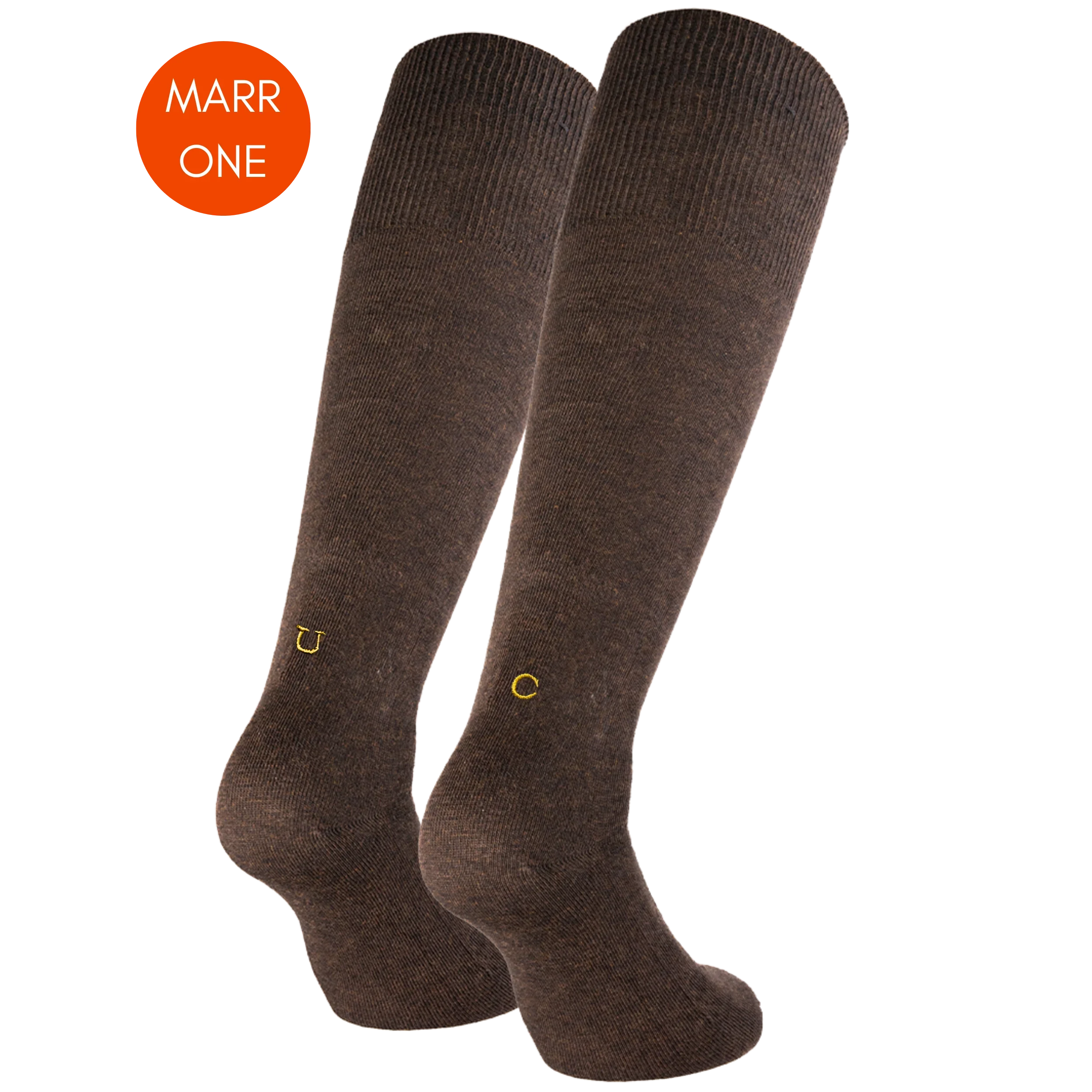 Calze Uomo Cotone Stretch | Doppie Iniziali Ricamate | Taglia 40/45 | Lunghezza Ginocchio