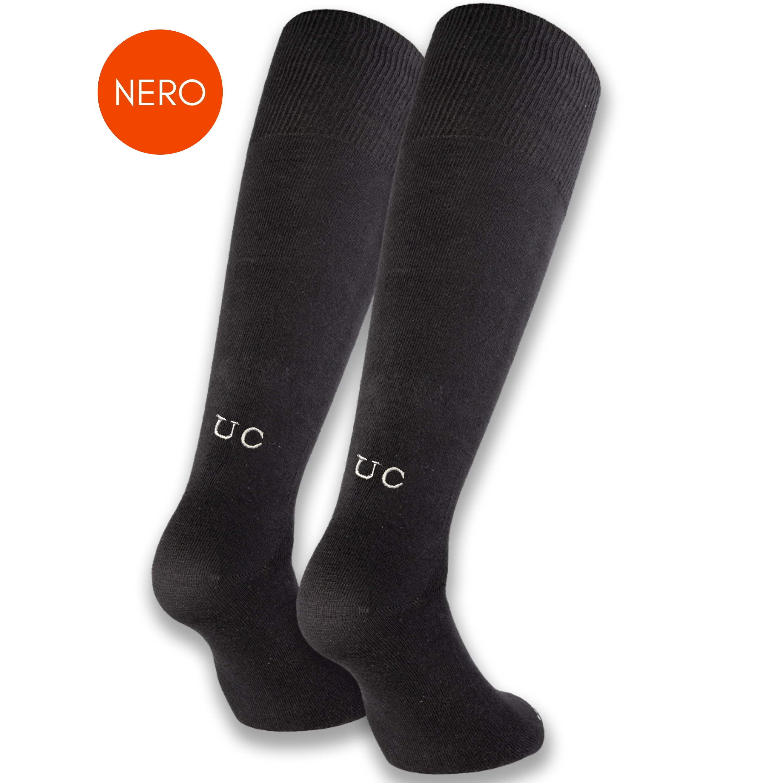 Calze Uomo Cotone Stretch | Doppie Iniziali Ricamate | Taglia 40/45 | Lunghezza Ginocchio