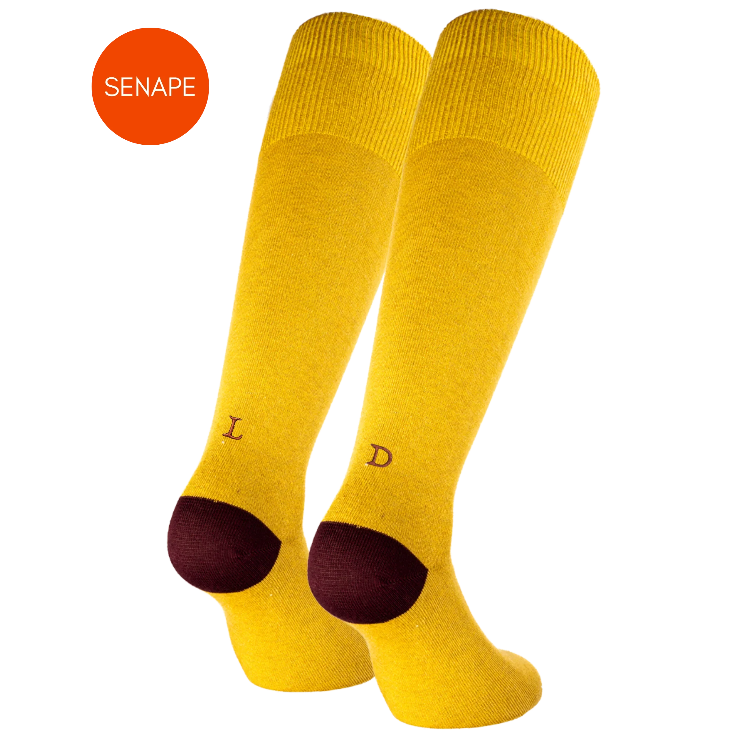 Calze Uomo Cotone Stretch | Doppie Iniziali Ricamate | Taglia 40/45 | Lunghezza Ginocchio