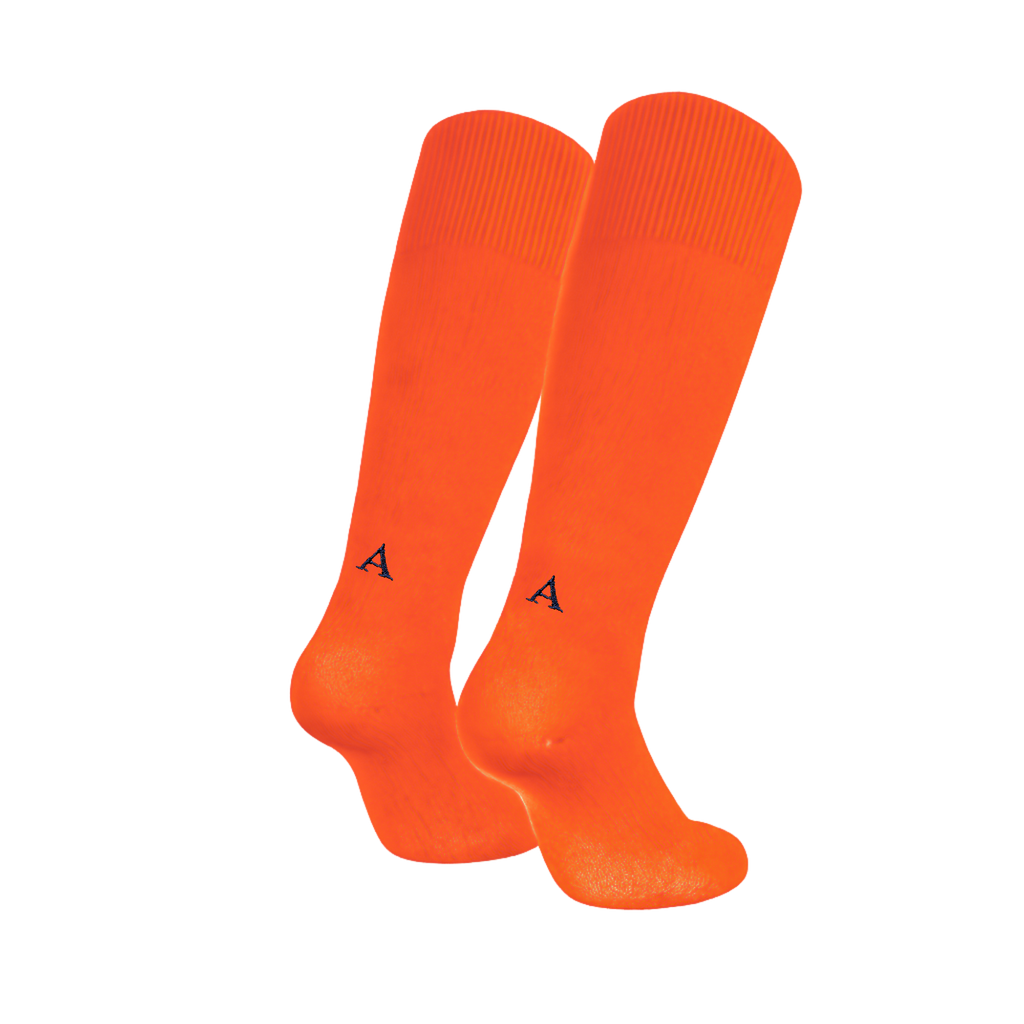 Calze Arancio Uomo iniziali Blu - Cotone Stretch - Taglia 40/45 - 109  - ATTENZIONE!!! Se non trovi la tua lettera scegli "OTHER LETTERS" e scrivi le lettere che vuoi nelle note cliccando "AGGIUNGI NOTA" nel check out .