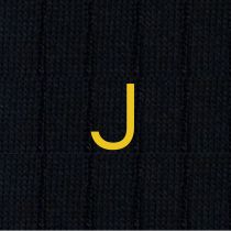 Blue Men's Socks with Mustard Initials - Filo di scozia Super light Stretch - Size 40/45 - 154