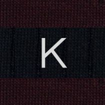 Blue / Burgundy Striped Men's Socks - Stretch Cotton - Size 40/45 - 272