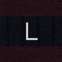 Blue / Burgundy Striped Men's Socks - Stretch Cotton - Size 40/45 - 272