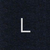 Men's Blue Socks with Grey Initials - Extra fine Cashmere Blend - Size 43/45 - 172