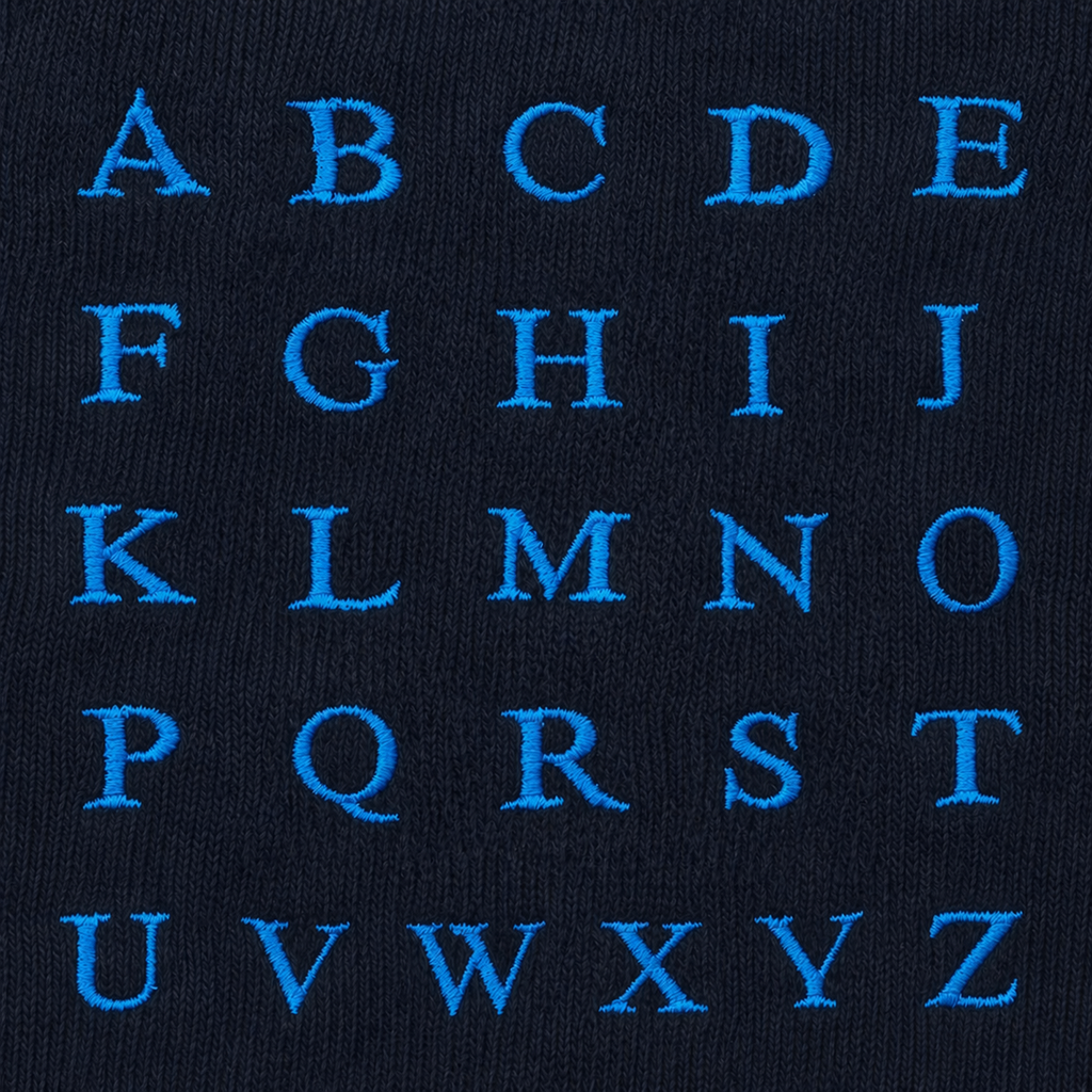 Calze Blu  Uomo iniziali Royal - Filo di Scozia Stretch - Taglia 40/45 - 153 - ATTENZIONE!!! Se non trovi la tua lettera scegli "OTHER LETTERS" e scrivi le lettere che vuoi nelle note cliccando "AGGIUNGI NOTA" nel check out .