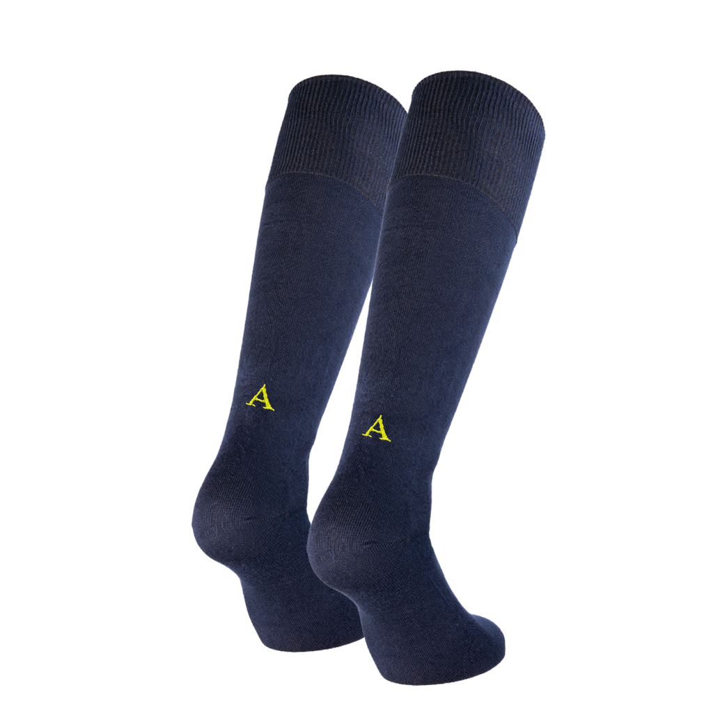 Men's Blue Socks with Red Initials - Stretch Cotton - Size 40/45 - 101