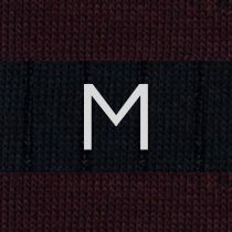 Blue / Burgundy Striped Men's Socks - Stretch Cotton - Size 40/45 - 272