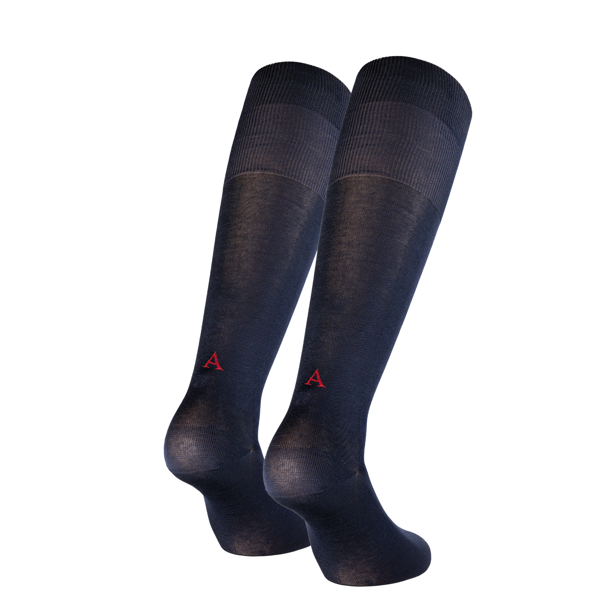 Calze Blu  Uomo iniziali Rosse - Filo di Scozia Stretch - Taglia 40/45 - 150 - ATTENZIONE!!! Se non trovi la tua lettera scegli "OTHER LETTERS" e scrivi le lettere che vuoi nelle note cliccando "AGGIUNGI NOTA" nel check out .