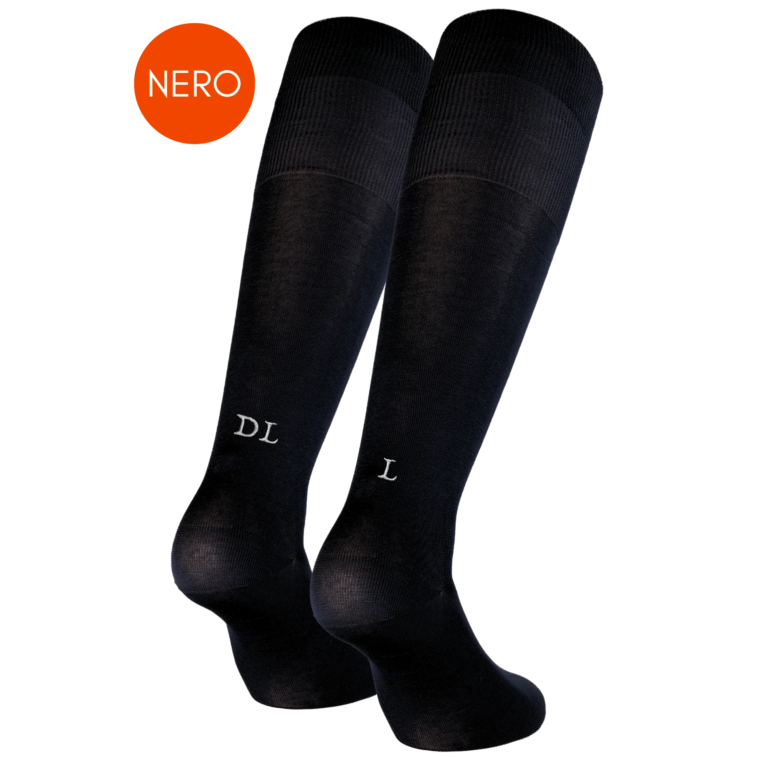 Calze Uomo Cotone Stretch | Doppie Iniziali Ricamate | Taglia 40/45 | Lunghezza Ginocchio