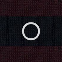 Blue / Burgundy Striped Men's Socks - Stretch Cotton - Size 40/45 - 272