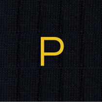 Blue Men's Socks with Mustard Initials - Filo di scozia Super light Stretch - Size 40/45 - 154