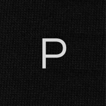 Men's Black Socks with Grey Initials - Stretch Cotton - Size 40/45 - 106