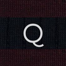 Blue / Burgundy Striped Men's Socks - Stretch Cotton - Size 40/45 - 272
