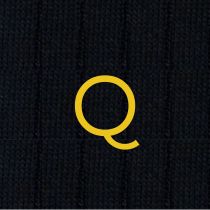Blue Men's Socks with Mustard Initials - Filo di scozia Super light Stretch - Size 40/45 - 154