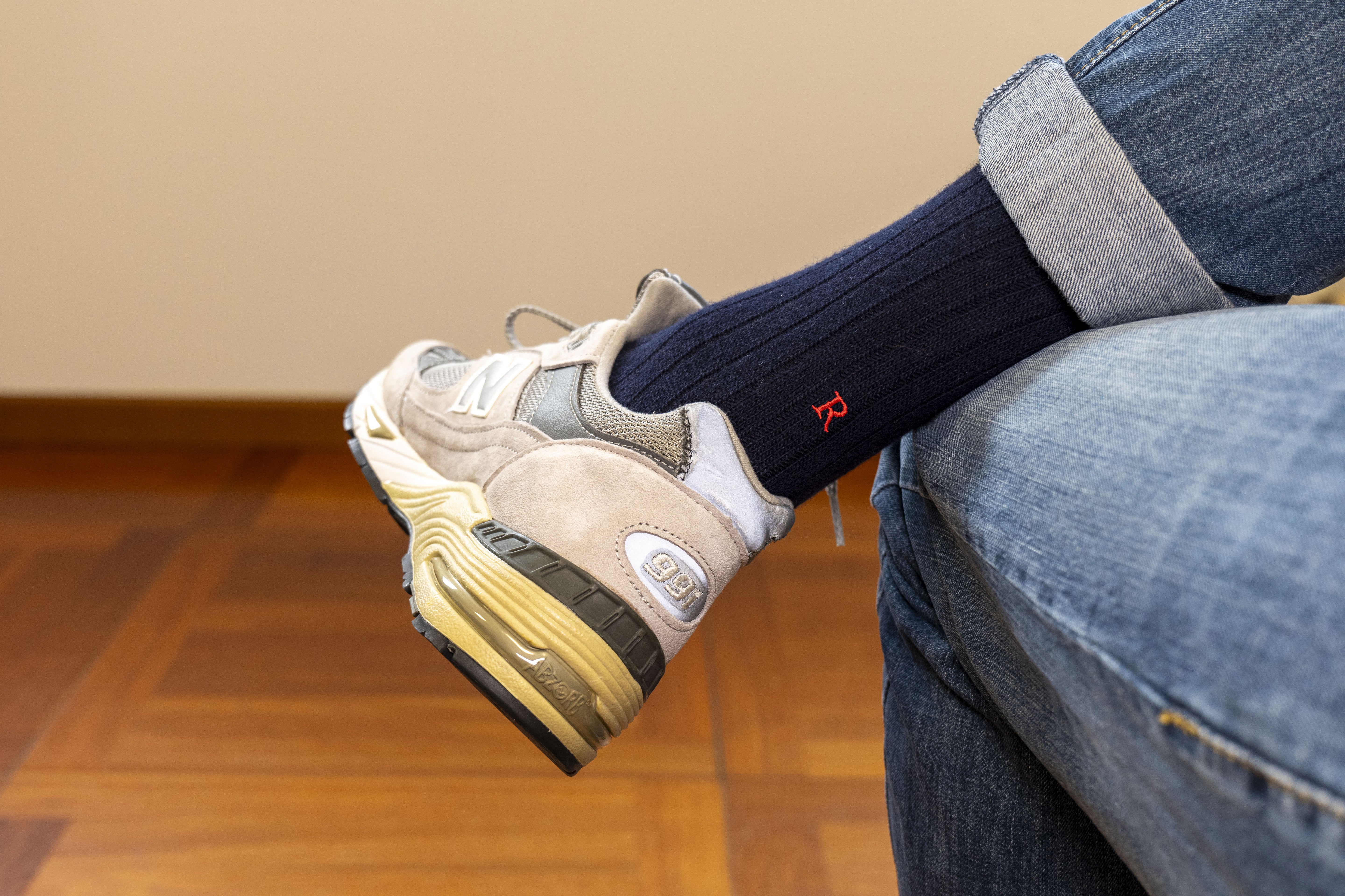 Unisex Blue Socks - Cashmere Blend - Size 42/45 - 804