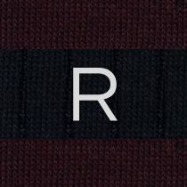 Blue / Burgundy Striped Men's Socks - Stretch Cotton - Size 40/45 - 272
