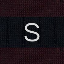 Blue / Burgundy Striped Men's Socks - Stretch Cotton - Size 40/45 - 272