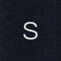 Men's Blue Socks with Grey Initials - Extra fine Cashmere Blend - Size 43/45 - 172