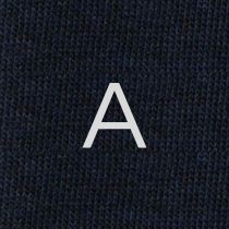 Men's Blue Socks with Grey Initials - Extra fine Cashmere Blend - Size 43/45 - 172