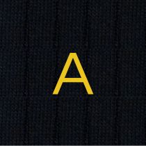Calze Blu Uomo iniziali Senape - Cotone Stretch - Taglia 40/45 - 134