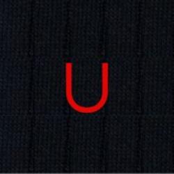 Calze Blu Uomo iniziali Rosse - Cotone Stretch - Taglia 40/45 - 101