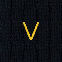 Blue Men's Socks with Mustard Initials - Filo di scozia Super light Stretch - Size 40/45 - 154