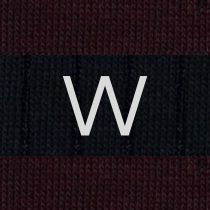Blue / Burgundy Striped Men's Socks - Stretch Cotton - Size 40/45 - 272
