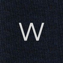 Men's Blue Socks with Grey Initials - Extra fine Cashmere Blend - Size 43/45 - 172