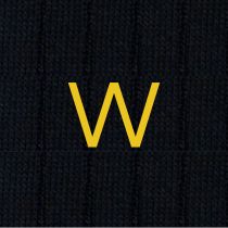 Blue Men's Socks with Mustard Initials - Filo di scozia Super light Stretch - Size 40/45 - 154
