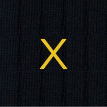 Blue Men's Socks with Mustard Initials - Filo di scozia Super light Stretch - Size 40/45 - 154