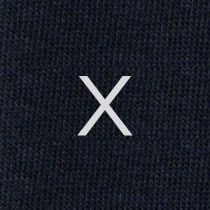 Men's Blue Socks with Grey Initials - Extra fine Cashmere Blend - Size 43/45 - 172