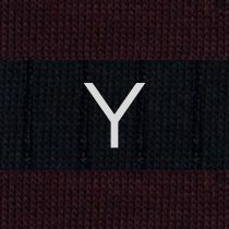 Blue / Burgundy Striped Men's Socks - Stretch Cotton - Size 40/45 - 272