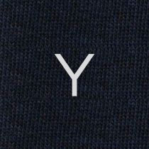 Men's Blue Socks with Grey Initials - Extra fine Cashmere Blend - Size 43/45 - 172