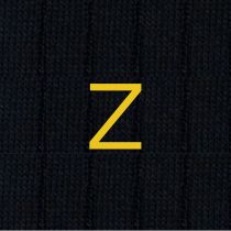 Blue Men's Socks with Mustard Initials - Filo di scozia Super light Stretch - Size 40/45 - 154