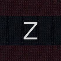 Blue / Burgundy Striped Men's Socks - Stretch Cotton - Size 40/45 - 272