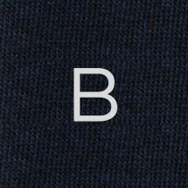 Men's Blue Socks with Grey Initials - Extra fine Cashmere Blend - Size 43/45 - 172
