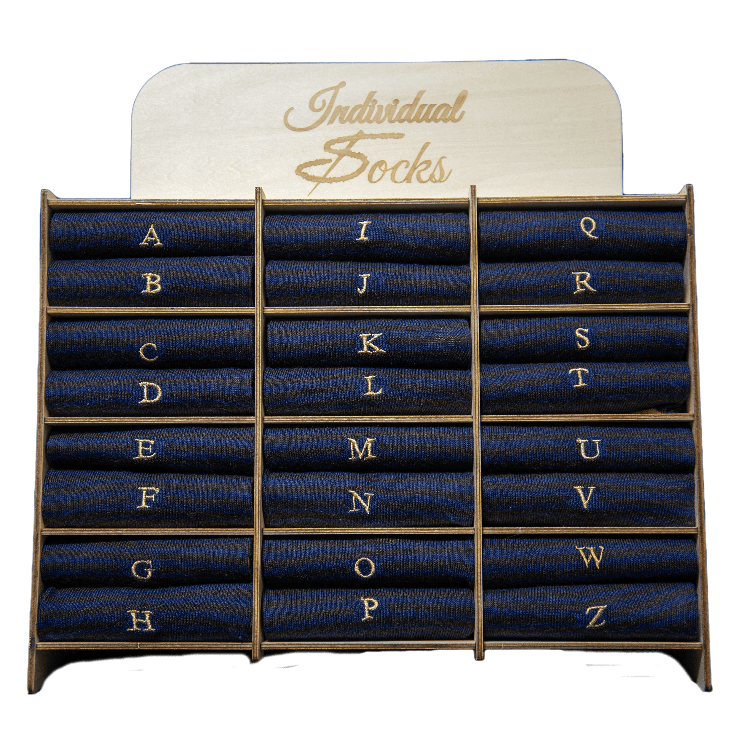Calze a Righe Uomo Blu - Marrone - Cotone Stretch - Taglia 40/45 - 314
