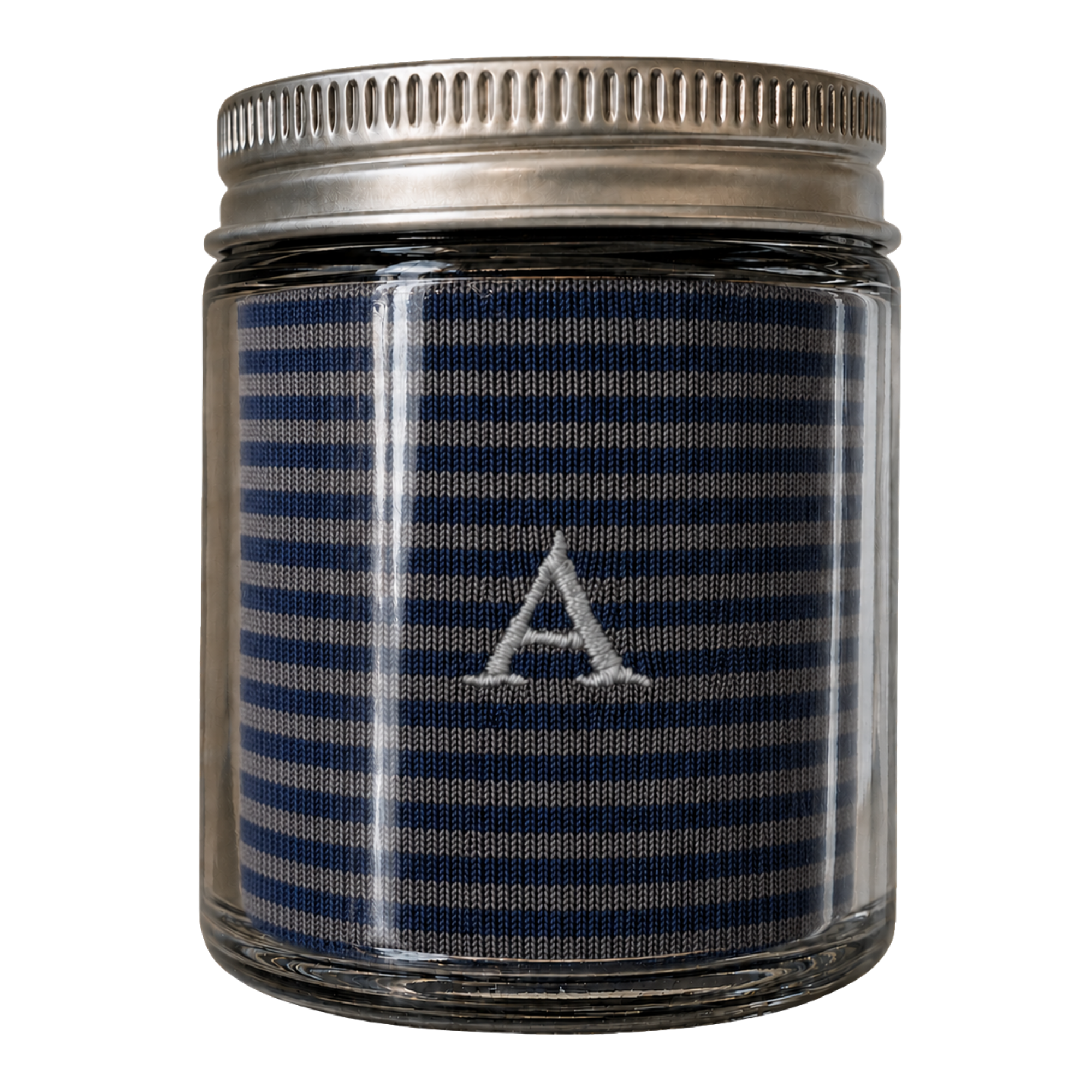 Blaue Herrensocken mit roten Initialen – Stretch-Baumwolle – Größe 40/45 – 101
