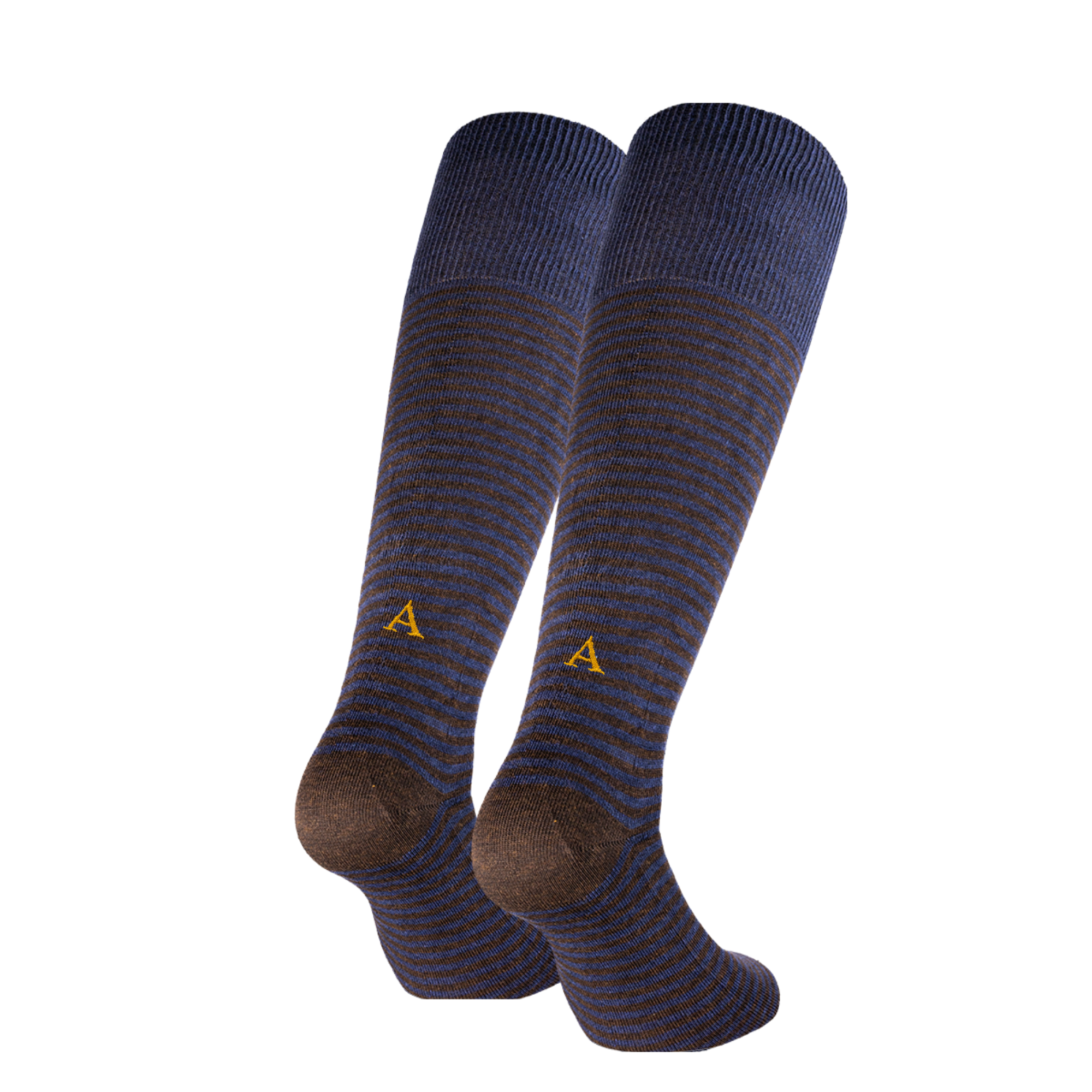 Blaue Herrensocken mit roten Initialen – Stretch-Baumwolle – Größe 40/45 – 101