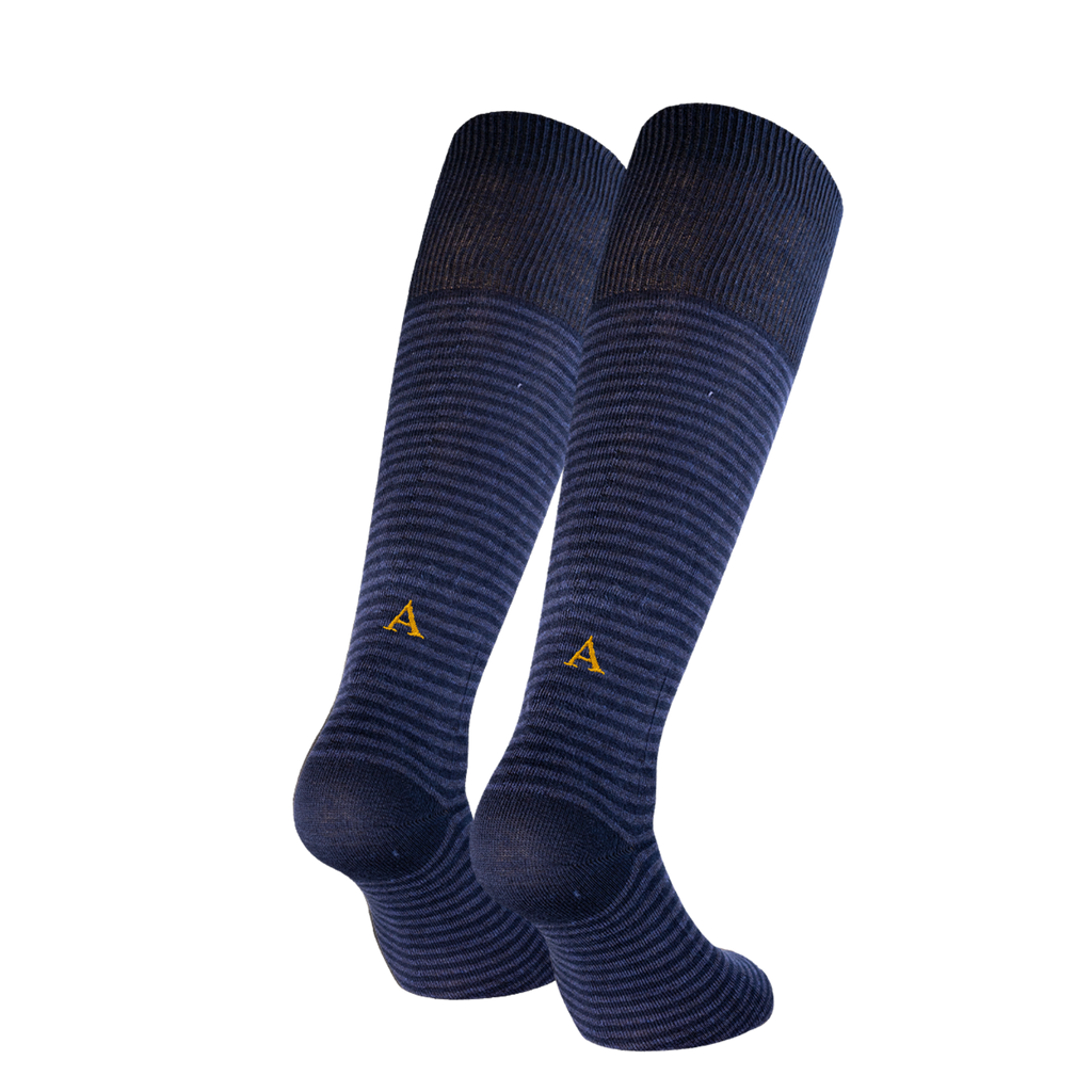 Men's Blue Socks with Red Initials - Stretch Cotton - Size 40/45 - 101