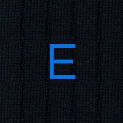 Men's Blue Socks with Grey Initials - Extra fine Cashmere Blend - Size 43/45 - 172