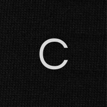 Men's Black Socks with Grey Initials - Stretch Cotton - Size 40/45 - 106