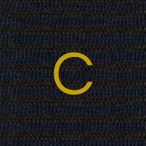 Calze a Righe Uomo Blu - Marrone - Cotone Stretch - Taglia 40/45 - 314