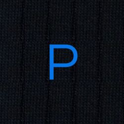 Men's Blue Socks with Grey Initials - Extra fine Cashmere Blend - Size 43/45 - 172