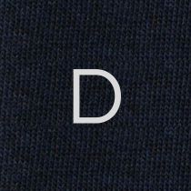 Men's Blue Socks with Grey Initials - Extra fine Cashmere Blend - Size 43/45 - 172