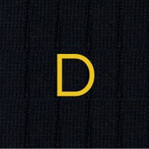 Blue Men's Socks with Mustard Initials - Filo di scozia Super light Stretch - Size 40/45 - 154